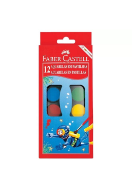 Estojo Aquarela Pastilha c/12 190012 Faber
